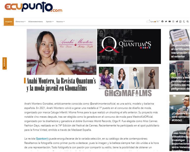El portal Ghomafilms en Ecuador